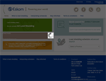 Tablet Screenshot of loadshedding.eskom.co.za