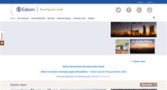 Desktop Screenshot of eskom.co.za
